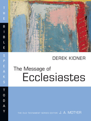 cover image of The Message of Ecclesiastes